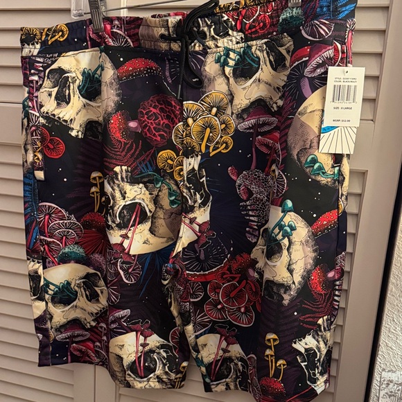 Drill Clothing Company Other - Drill Clothing Company Fresh Prints of Bel Air NWT XL Board Shorts Skulls Shroom